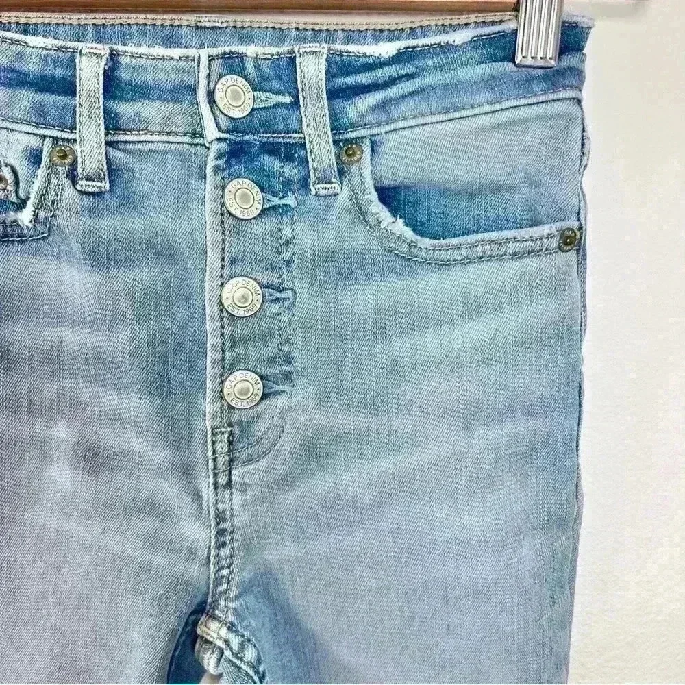 GAP Teen Girls Sky High Rise Ankle Jeans with Exposed Fly Size 8